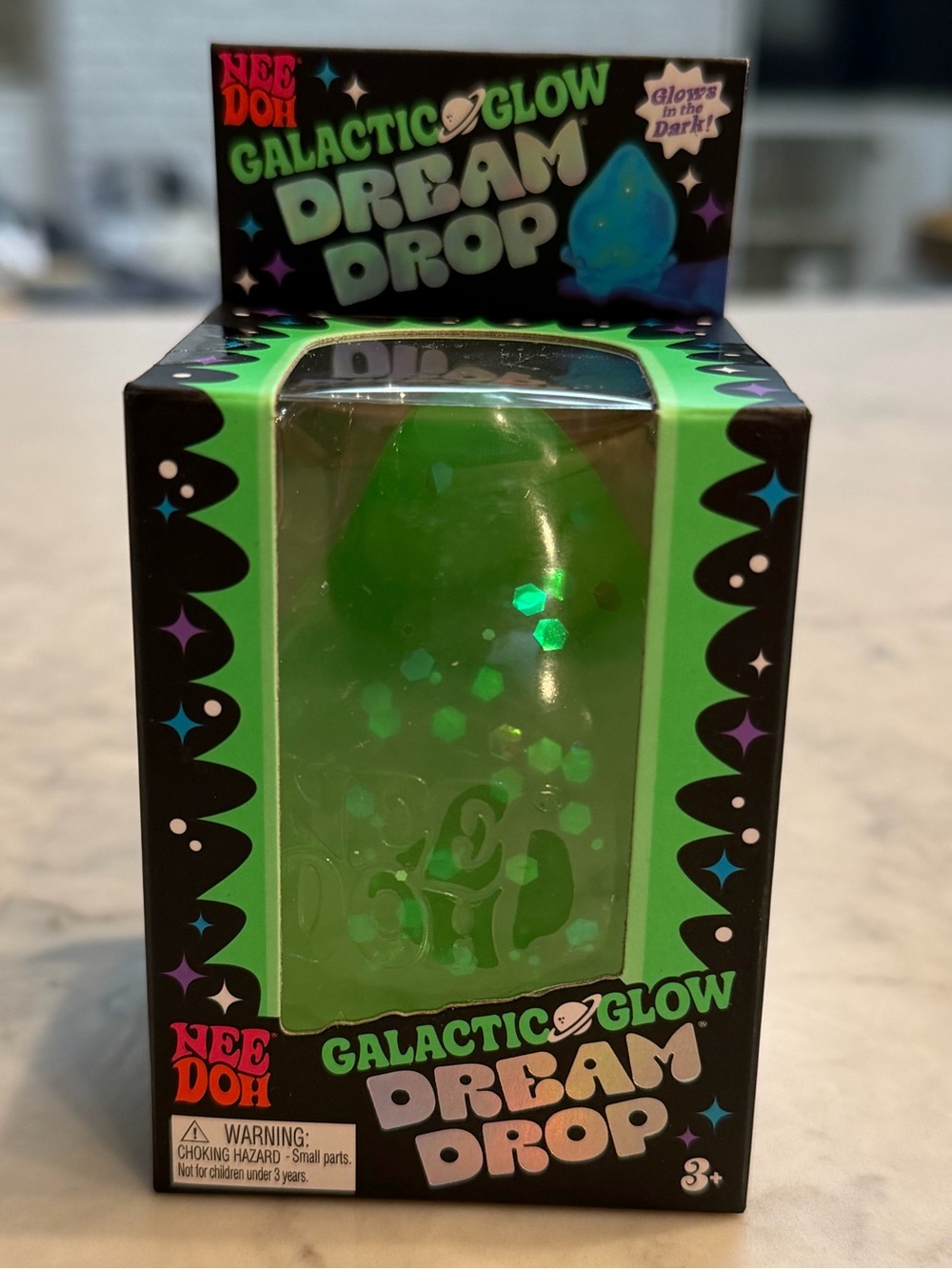 Needoh Nee Doh Schylling Galactic Glow Dream Drop Green